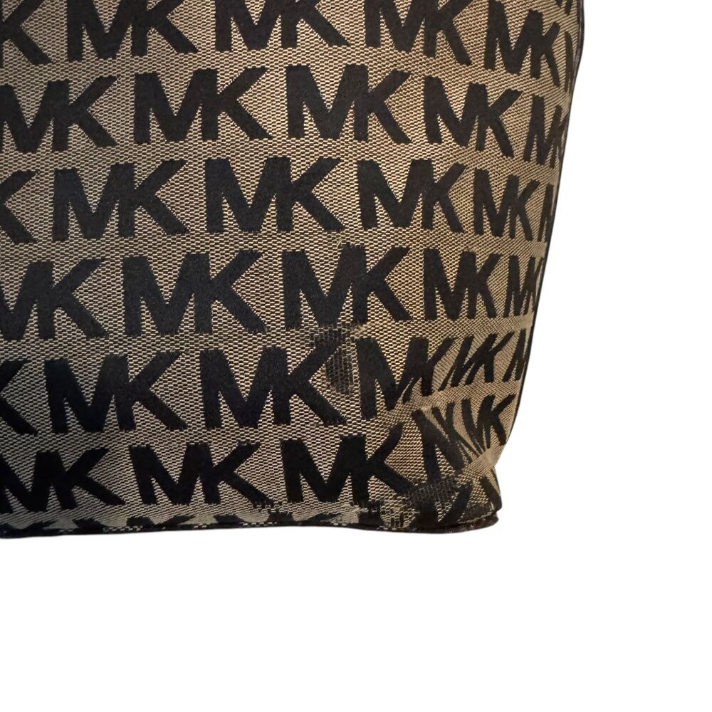 Michael Michael Kors Women's Brown Canvas Shoulder Bag - Picture 8 of 16